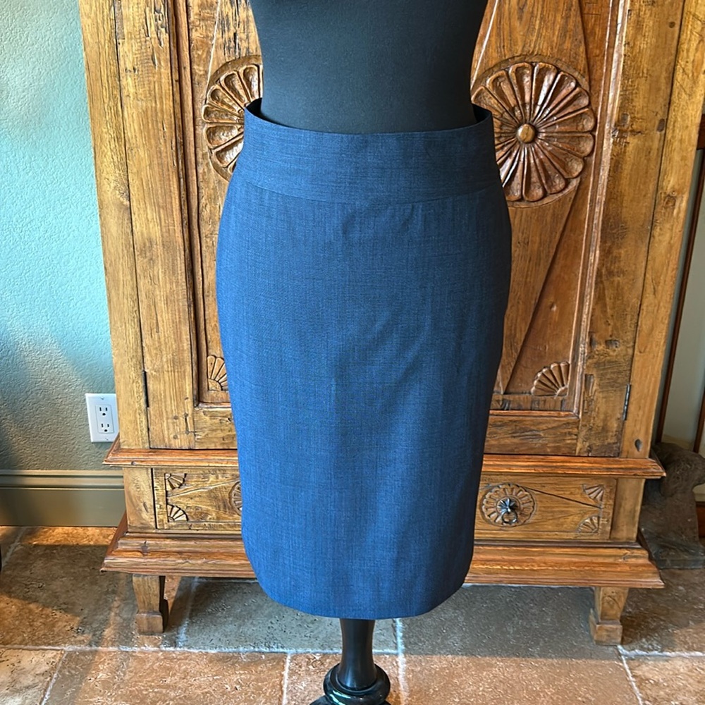 Banana Republic Navy Wool Pencil Skirt - Size 0